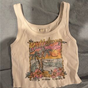 Billabong White Graphic Tee